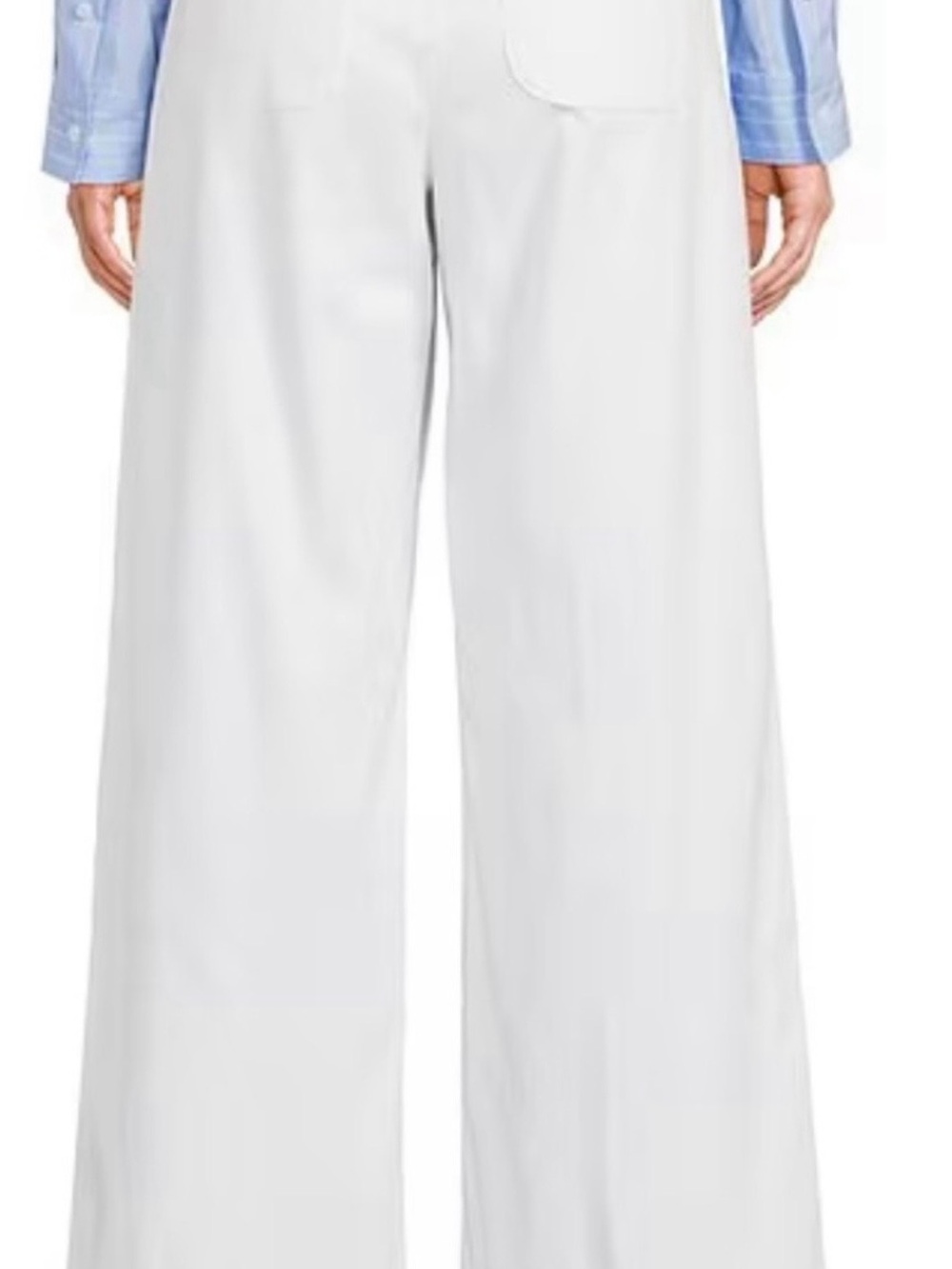 SPANX Brite White Slimming Wide-Leg Pull-On Cropped Pants. NWOT 2X